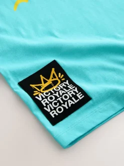 Bleu - T-shirt à manches courtes imprimé Fortnite (4-16ans)