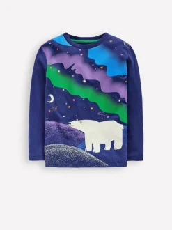 Bleu - T-shirt Boden glow à manches longues