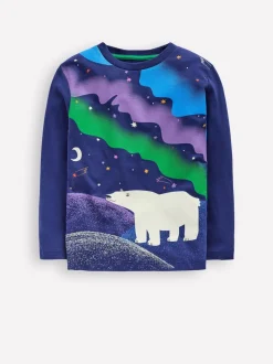 Bleu - T-shirt Boden glow à manches longues