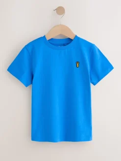 Bleu - T-shirt brodé Manches courtes Stag 4 Pack (3-16ans)