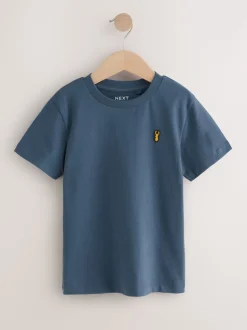 Bleu - T-shirt brodé Manches courtes Stag 4 Pack (3-16ans)