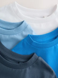 Bleu - T-shirt brodé Manches courtes Stag 4 Pack (3-16ans)