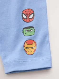 Bleu - T-shirt Marvel à manches longues (6mois-8ans)