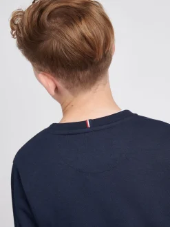 Bleu - U.S. Polo Assn. Sweat-shirt à col rond Double Horsemen