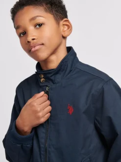 Bleu - U.S. Polo Assn. Veste Harrington en sergé