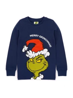 Bleu - Vanilla Underground The Grinch Garçons Manches longues Long Leg 100% Cotton Pyjamas Noël Set