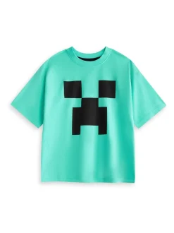 Bleu - Vanilla Underground Pyjamas garçon 100% coton Minecraft à manches courtes Ensemble de 2