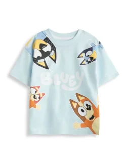 Bleu - Vanilla Underground Bluey GARÇON Multicolore Personnage Multi-Pack de 2 Ensemble de Pyjamas à Manches courtes et Shorts