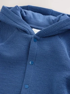 Bleu - Veste BÉBÉ légère en jersey texturé (0mois à2ans)