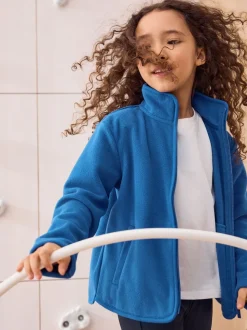 Bleu - Veste polaire zippée avec poches (3-16ans)