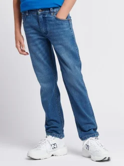Bleu aqua - Wrangler Garçons Straight Fit Greensboro Regular Jeans
