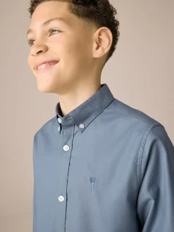 Bleu avio - Chemise Oxford (3-16ans)