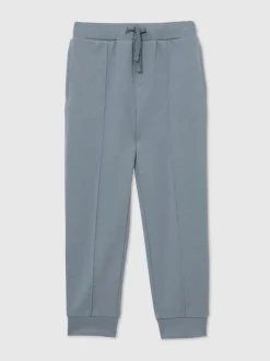 Bleu avio - Pantalon de jogging Reiss Premier Premium Interlock à cordon