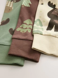 Bleu canard/Écru Animal - Lot de 3 pyjamas Snuggle (9mois-8ans)