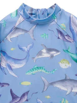 Bleu ciel - Ensemble Purebaby Submarine Rashie à manches longues