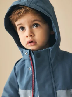 Bleu clair - Anorak doublé en polaire imperméable (3mois-7ans)
