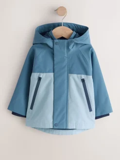 Bleu clair - Anorak doublé en polaire imperméable (3mois-7ans)