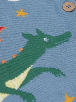 Bleu clair - Cardigan Frugi Reva en maille