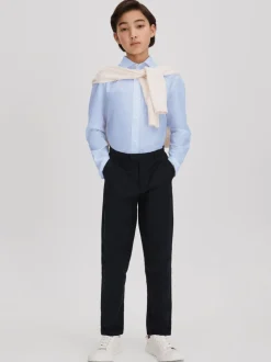 Bleu clair - Chemise en coton coupe slim Reiss Remote