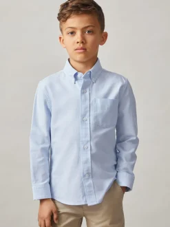 Bleu clair - Chemise Oxford Reiss Greenwich à boutons