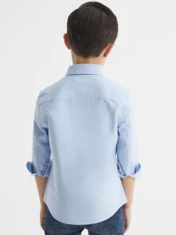 Bleu clair - Chemise Oxford Reiss Greenwich à boutons
