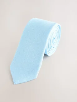 Bleu clair - Cravate en lin (3-16 ans)