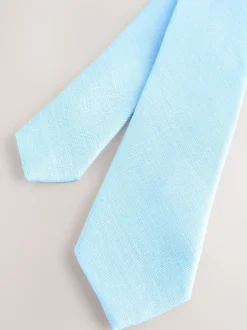 Bleu clair - Cravate en lin (3-16 ans)