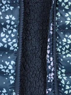 Bleu clair - Doudoune Mountain Warehouse Seasons imperméable doublée de fausse fourrure