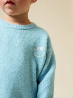 Bleu clair - Ensemble Pulls et Joggings en maille à col rond (3mois -7ans)