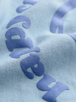 Bleu clair - Ensemble sweat et Joggings imprimé à Col rond (3mois-7ans)