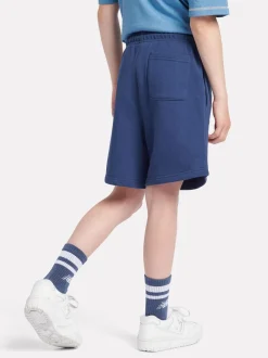 Bleu clair - New Balance Français Short en coton Terry à petit logo