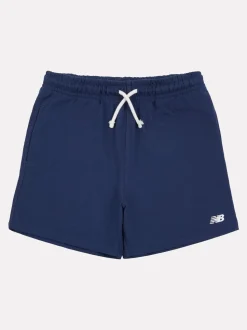 Bleu clair - New Balance Français Short en coton Terry à petit logo