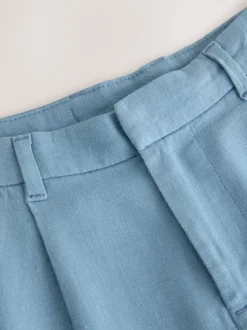 Bleu clair - Pantalon élégant en lin (3-16ans)