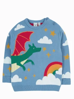 Bleu clair - Pull Frugi Elwood en maille