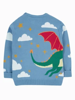 Bleu clair - Pull Frugi Elwood en maille