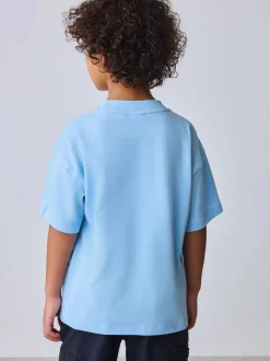 Bleu clair - T-shirt Baker by Ted Baker graphique lettre