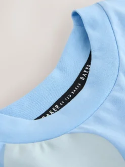 Bleu clair - T-shirt Baker by Ted Baker graphique lettre