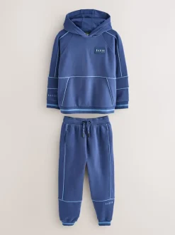 Bleu cobalt - Baker by Ted Baker ensemble sweat à capuche et pantalon de jogging oversize