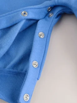 Bleu cobalt - Barboteuse en molleton bébé (0mois à3ans)