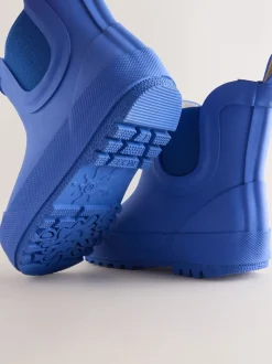 Bleu cobalt - Bottines en caoutchouc avec doublure chaude