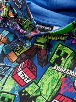 Bleu cobalt - Sweat-shirt à capuche Minecraft (3-16ans)