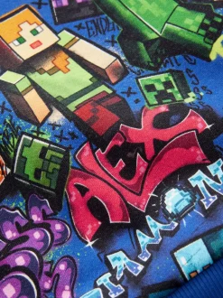 Bleu cobalt - Sweat-shirt à capuche Minecraft (3-16ans)