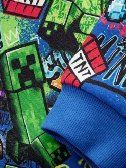 Bleu cobalt - Sweat-shirt à capuche Minecraft (3-16ans)