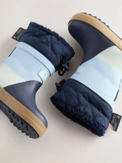 Bleu color block Bluey - Bottes en caoutchouc thermique Thinsulate™ avec extrémité doublée