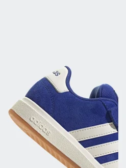 Bleu de ciel - Baskets adidas Grand Court 00s en daim à lacets élastiques pour enfant