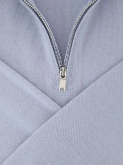 Bleu de ciel - Pull Reiss Blackhall à quart de zip en laine mérinos