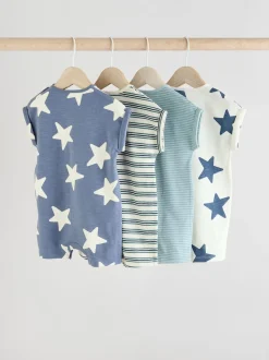 Bleu de sarcelle - 100% Coton Peignoirs Bébé 4 Lot