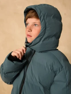 Bleu de sarcelle - Manteau rembourré doublé en micropolaire Résistant à la douche (3-17ans)