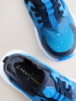 Bleu dégradé - Baskets imperméables à lacets élastiques