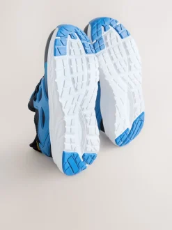 Bleu dégradé - Baskets imperméables à lacets élastiques